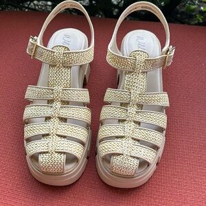 Wild Pair Heraa Fisherman Sandal Natural Rattan Size 10